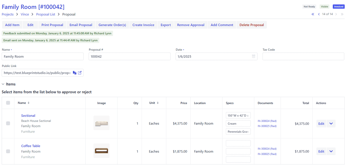 Proposals & Invoicing
